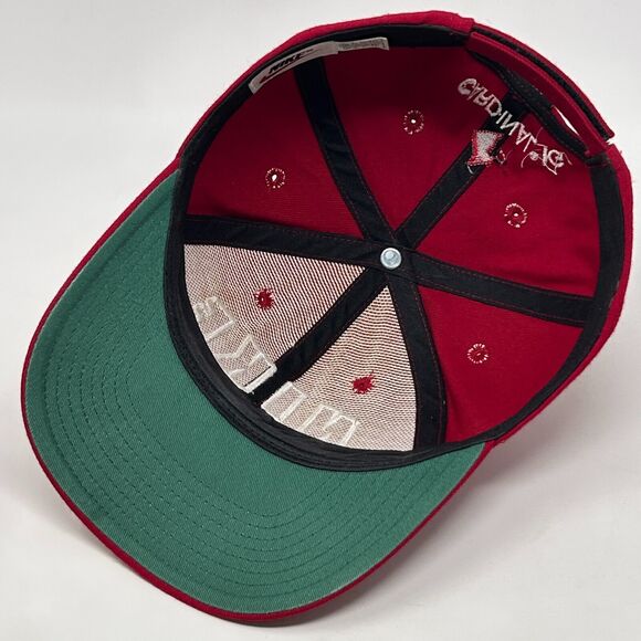 Vintage Nike Cardinal IG Hat Baseball Cap Glass Industries 90s Strapback Red - Picture 4 of 12